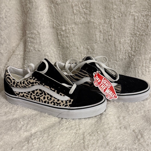 Vans Shoes - Vans Black and Animal Print Sneakers